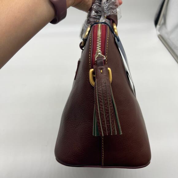 Dooney & Bourke Handbags Florentine Leather Domed Satchel Chestnut - Picture 10 of 16